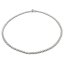 Collar corto riviere adornado con circonitas blancas